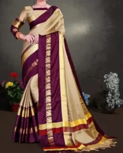 Cotton Silk Rajwadi Elephant Saree