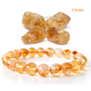 Natural Citrine Crystal Beaded Bracelet - Energized for Wealth, Confidence & Positivity.