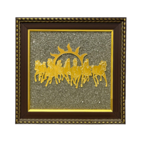 The 7 horses on a pyrite frame