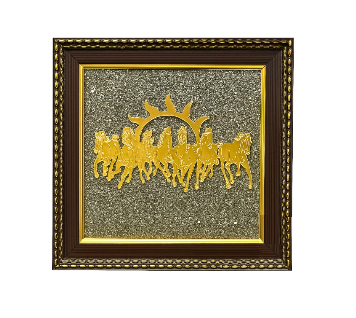 The 7 horses on a pyrite frame